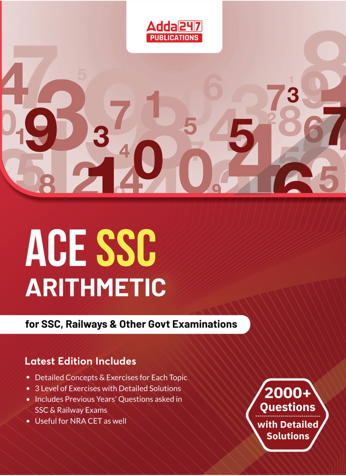 Ace SSC Arithmetic (Quant) for SSC CGL, CHSL, CPO, GD and other Govt. Exams(English Printed Latest Edition) by Adda247