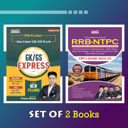 Set of 2 PM Pocket GK / GS Express & A Comprehensive Guide  For Railway RRB NTPC CBT - I , Group -D , RPF , ALP ,SSC GD, MTS ,Delhi Police Based on New Syllabus (English Printed Edition) by Adda247